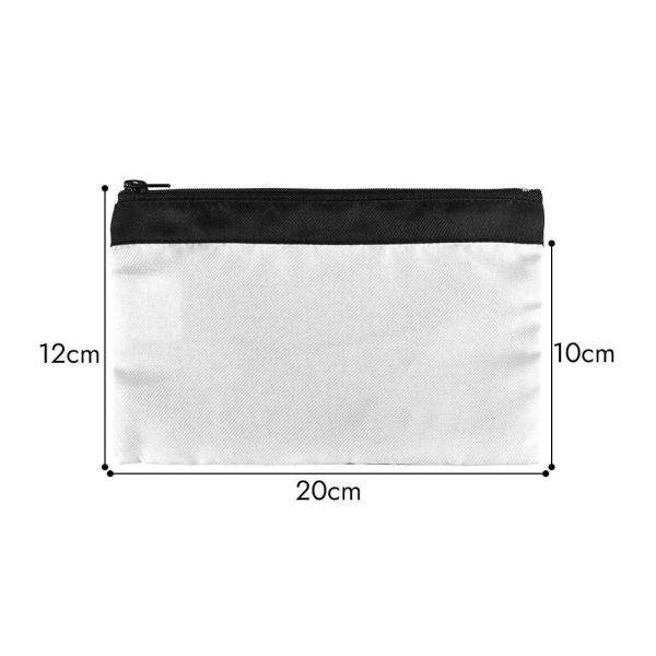 Polyester Blank Sublimation Cosmetic Bags Lipstick Mirror Pencil Pouch Sublimation Makeup Bag Blanks