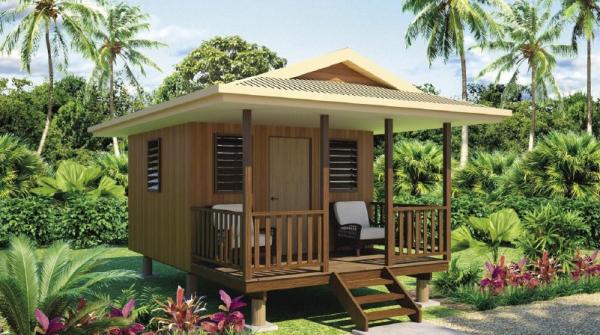 Bali pré-fabricou bungalows de madeira da praia da casa das casas/etc. para a vida do feriado