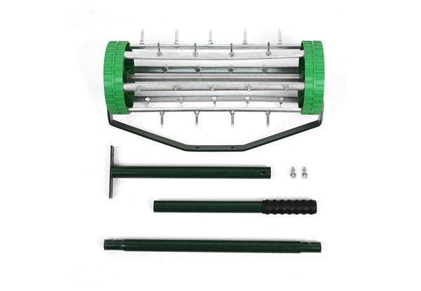 Portable 3.6kg Residential Lawn Aerator Metal And Plastic Manual Aerator Roller