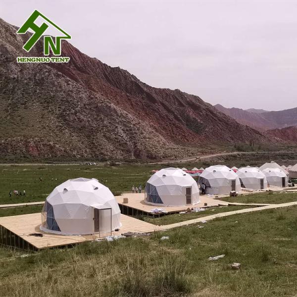75kg/sqm Geodesic Dome Tent With 12mm Cotton Insulation Layer For Winter Cold Weather