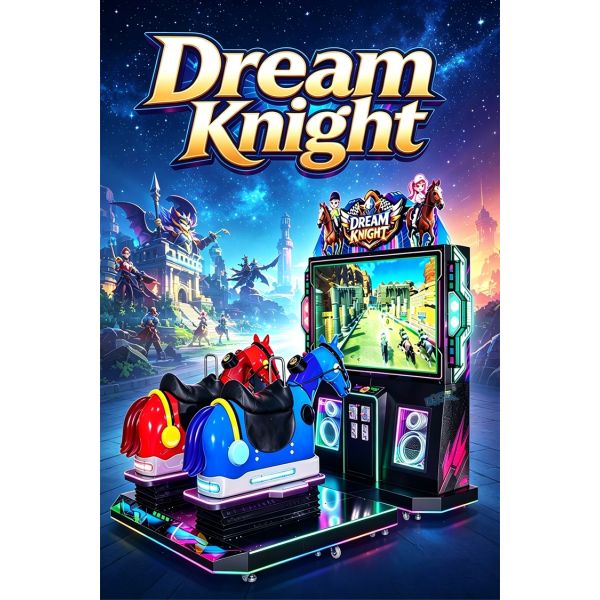 Amusement Park Kids Coin Operated Game Machine Dream Knight Horse Racing Machine