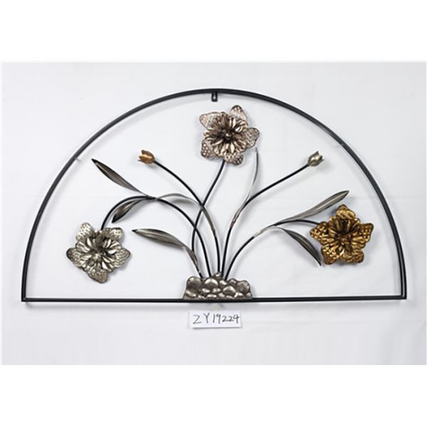 Customized Living Room Floral Bronze Wall Art Decor