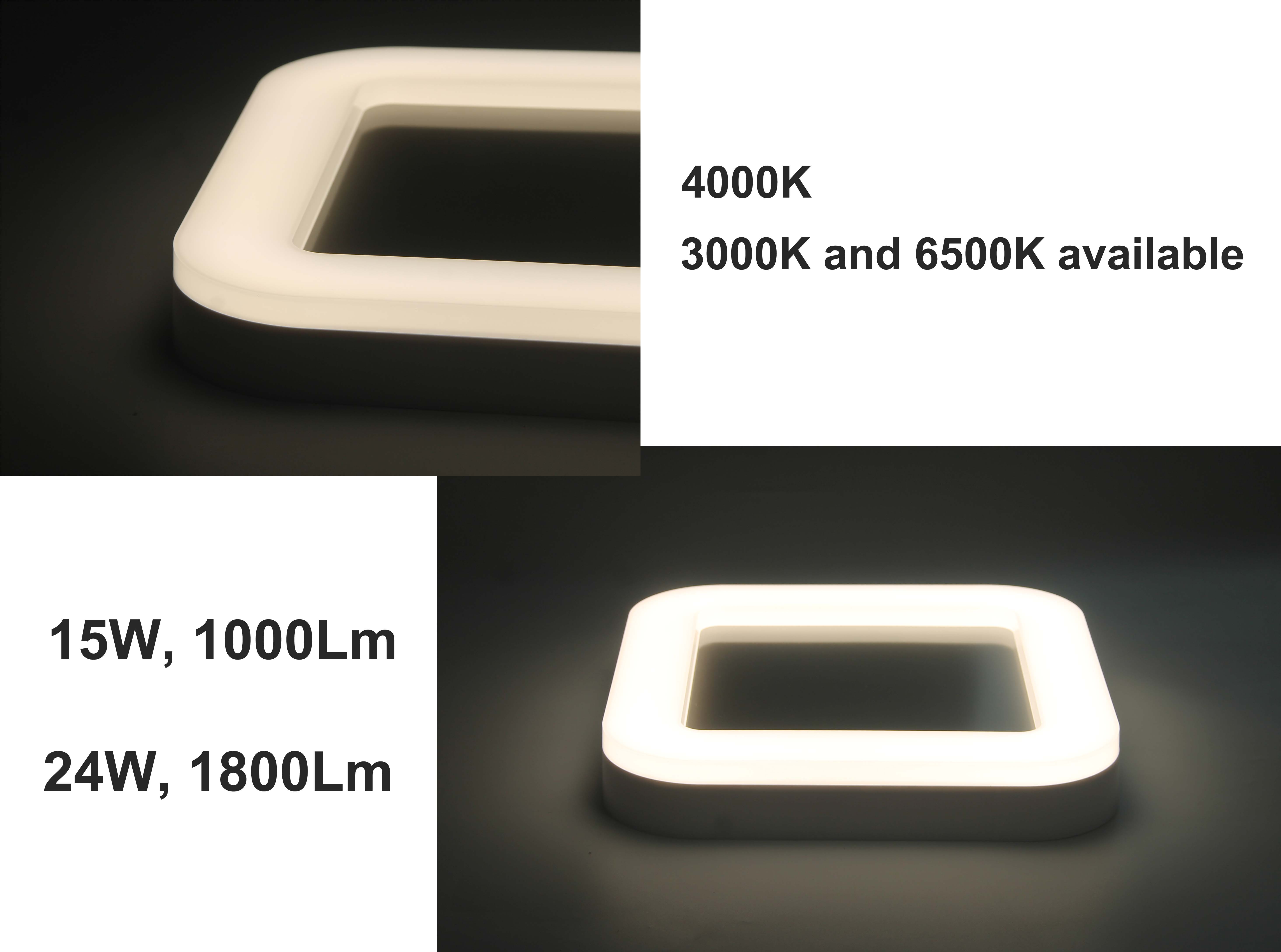 квадрат ABS Downlight декоративный IP65 15W 24W панели СИД 3000K 1000lm