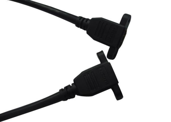 Extensional Mini IEEE 1394 HDMI Cable Durable 24K Gold Plated Plastic Molding Connector Cover