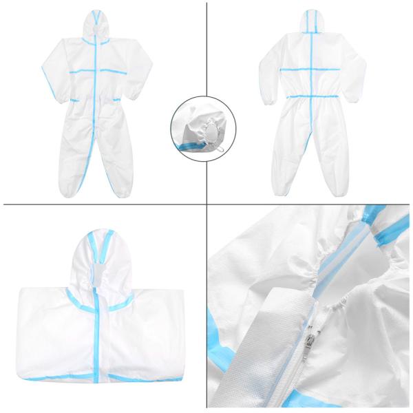 Safety Isolating Disposable Protective Suit , Non Woven Protective Suit Coverall