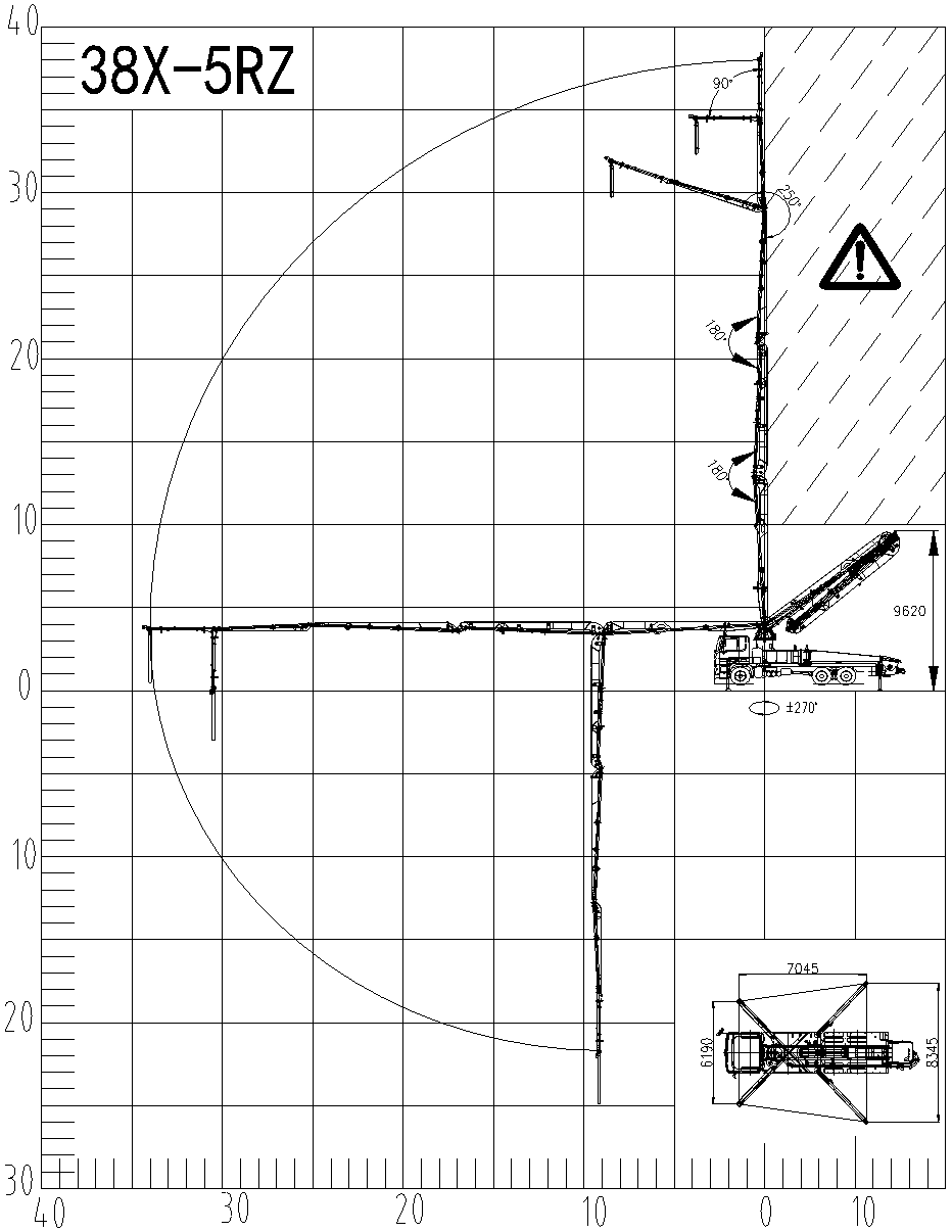 Насос ZOOMLION 38X-5RZ мини конкретного насоса 37 используемый/дизельный конкретного смесителя