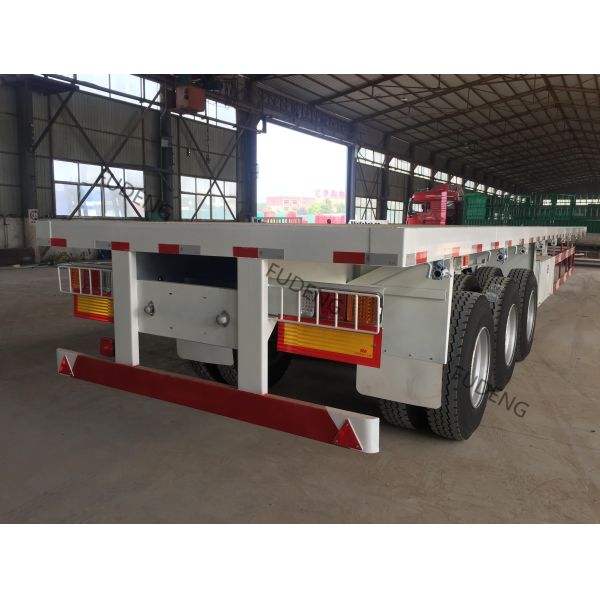 12.5 Meters 3 Axle 40 Ft Flatbed Container Trailer