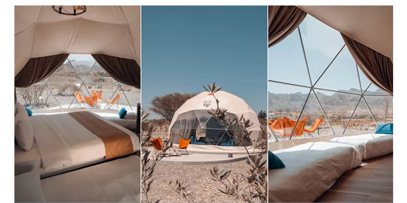 Attractive Aluminium Frame Geodesic Dome Camping Tent For Restaurant Or Hotel On Sale