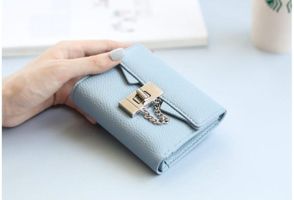 The new wallet female short paragraph Korean fashion simple lock women's purse