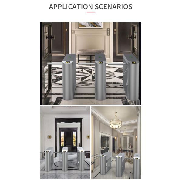 SUS304 Tripod Security Gates , Stainless Steel Magnetic Tripod Turnstile