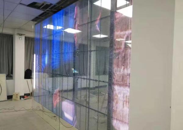 95 Transparent Glass LED Display Dustproof For Window