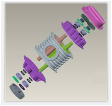 High Pressure 220V Roots Air Blower Three Lobe Double Tank Rpm 700 - 2200 Speed