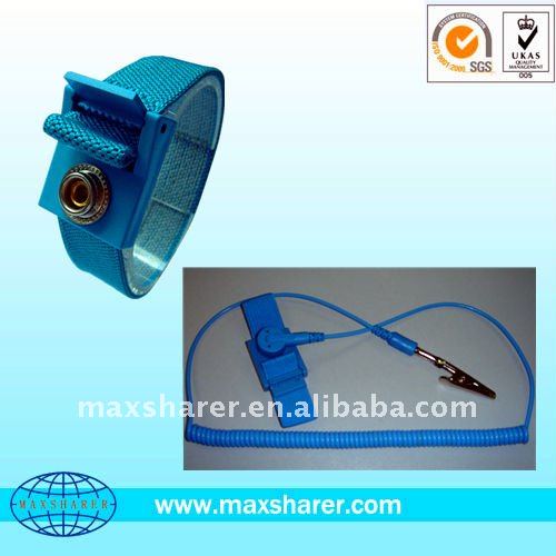 Grounding cords with wristband supplier wholesale using conductive mats economy fabric elastic esd wrist strap