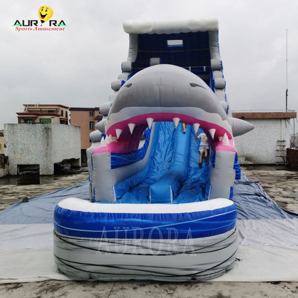 OEM Inflatable Water Slide 0.55Mm PVC Children Water Park Slide With Pool