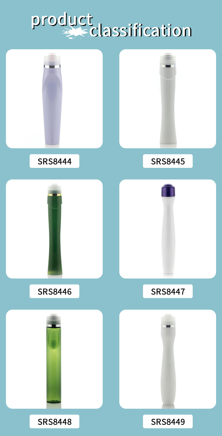15ml PETG Roll On Bottle Slim Curved Body Stainless Steel Ball for Essential Oil Aromatherapy Liquid
