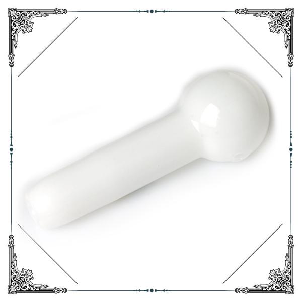 Rick / Morty Glass Smoking Pipe White Color Smoking Spoon Pipe Pocket For Tobacco