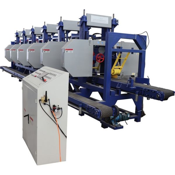 Multiple Heads Horizontal Resaw Bandsaw,Multi Blade Sawmill Machine 2 3 4 5 6 Heads Horizontal Resaw Bandsaw