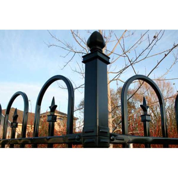 Security Decorative Architecture Wrought Iron Steel Fence For Garden