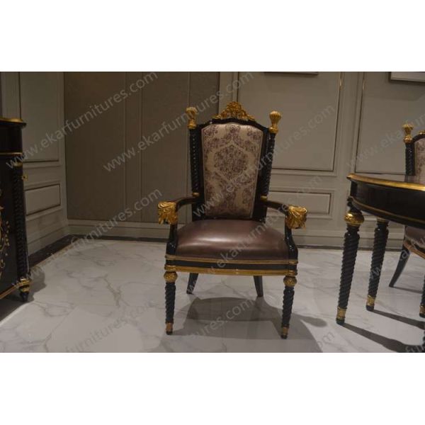 2016 Alibaba Hot sale oval back genuine leather dining chair  TV-008