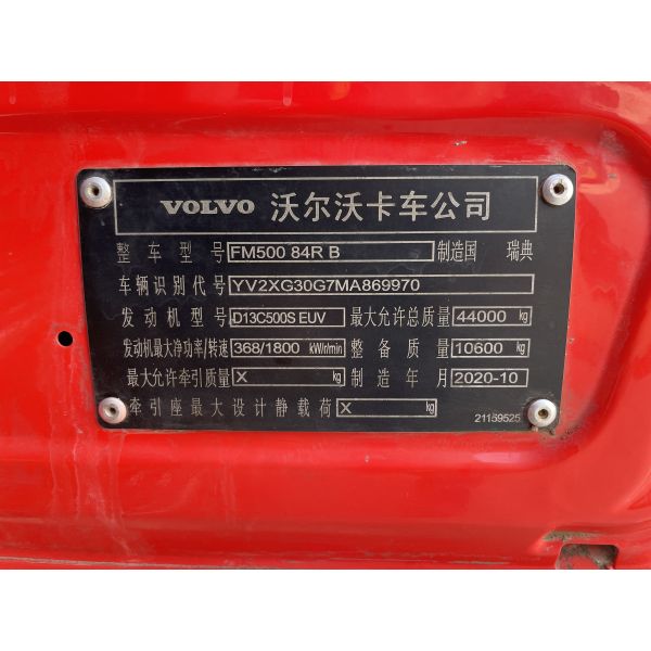 Sany 62M Concrete Pump Truck with 170 m³/h Output and 13.5 MPa Pressure on Volvo Chassis