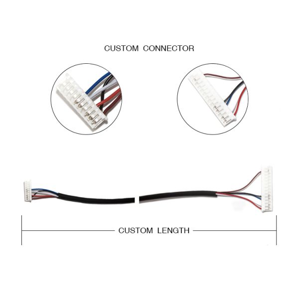 1.25mm 51021-1000 Molex Connector Cable Wiring To Jst Phr-14 AWG 24