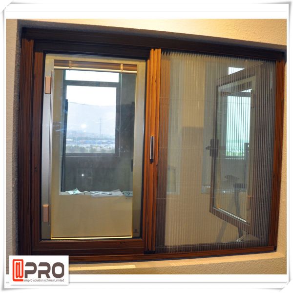 Janelas de batente de alumínio à prova de som do impacto do furacão, Windows vitrificado dobro feito-à-medida janelas de batente pequenas