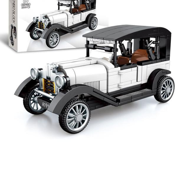 Kit de construção de modelos de simulação de carros antigos para crianças e meninas Outros brinquedos educativos