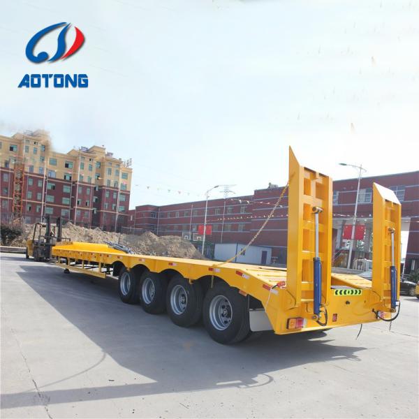 2 Axle 28 Tons Lowbed Lowboy Truck Trailer Semi Trailer for Heavy Equipment Transport