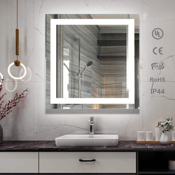Customized Wall Mounted LED Mirror 12V Smart LED Bathroom Mirror 3000K