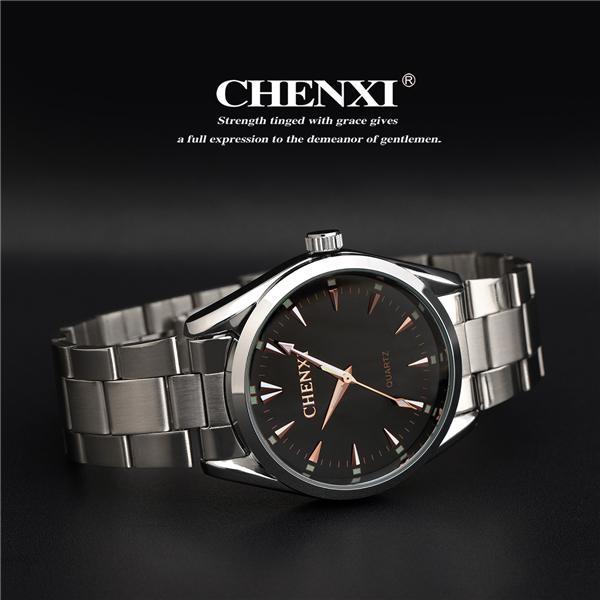 China Watch Supplier Black White Color Couples Watch Stainless Steel Rose Gold Watch New Cheap Price
