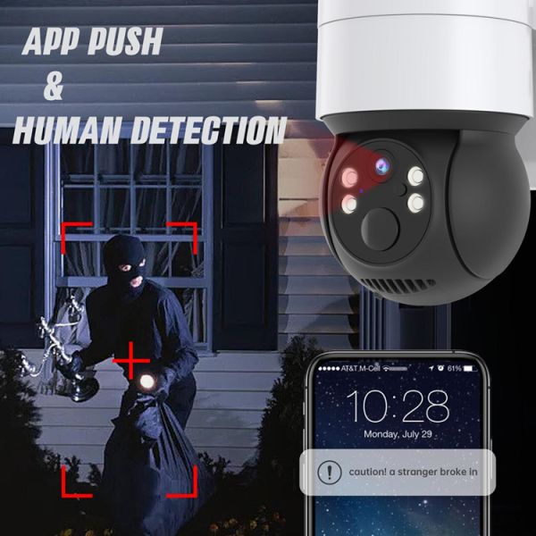 1080P Security Wifi Battery Outdoor Mini Ptz Ip Wireless Cctv Solar Camera