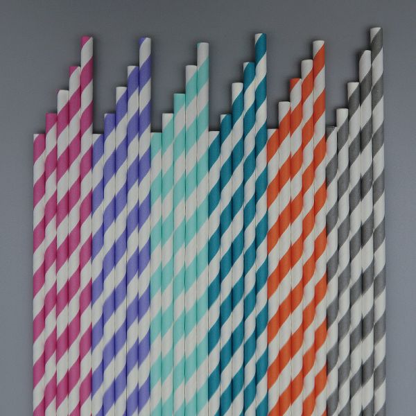 Customized Logo Paper Straw for Drinking Disposable White Brown Paper Drinking Straw