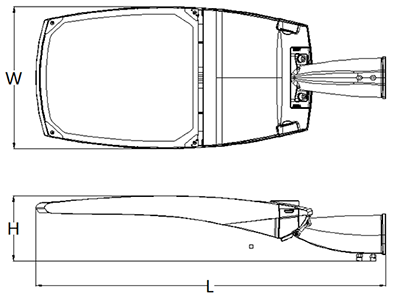 Luces de calle ajustables del ángulo LED con el oscurecimiento del conductor ADC12 160lm/W para el camino