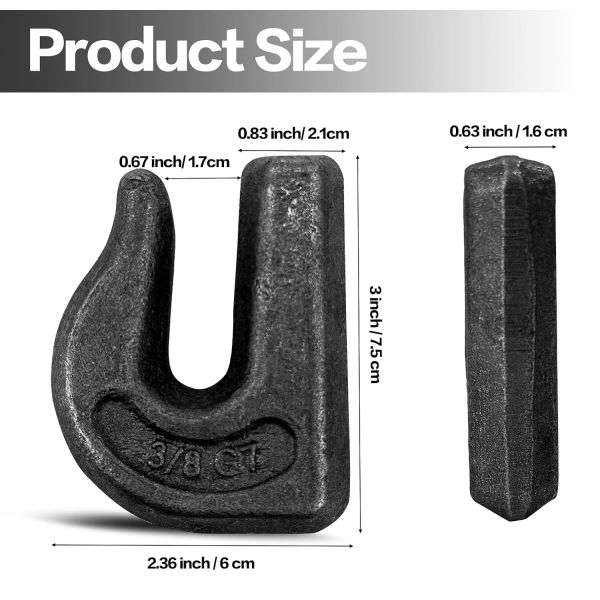 Forged Steel Weld Hooks Heavy Duty Grab Hook Weldable for Chain Pulling and Lifting