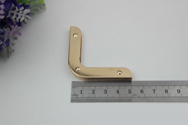 Europe standard light gold right-angle metal handbag corner purse protector