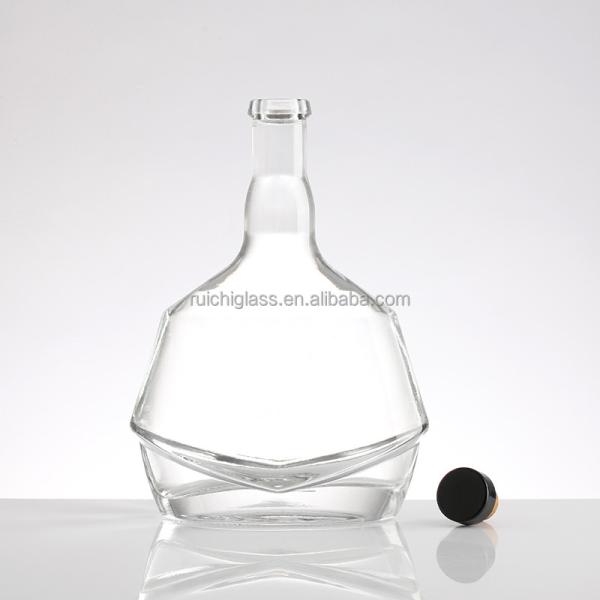 Hot Stamping Surface Handling 500ml 750ml Glass Bottle for Liquor Brandy
