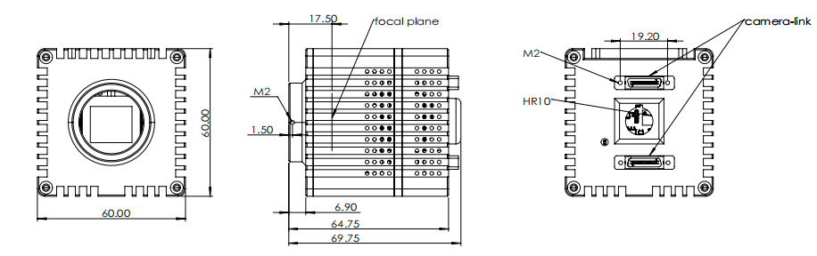 640×512 15μm TEC Cooled SWIR InGaAs Camera 1000fps Full 4TAP High Bandwidth Camera Link GS-SW64017151000KS-C-CL2