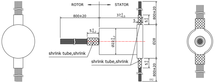 Compact Customized Capsule Slip Rings For Robotics / Mechanical