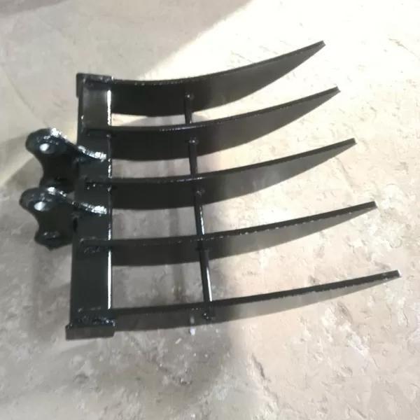45T Digging Excavator Brush Rake Hardox 500 Excavator Root Rake