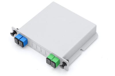 2x16 Plastic Insert Cassette FBT Fiber Splitter , Plug In Splitter LC Connector
