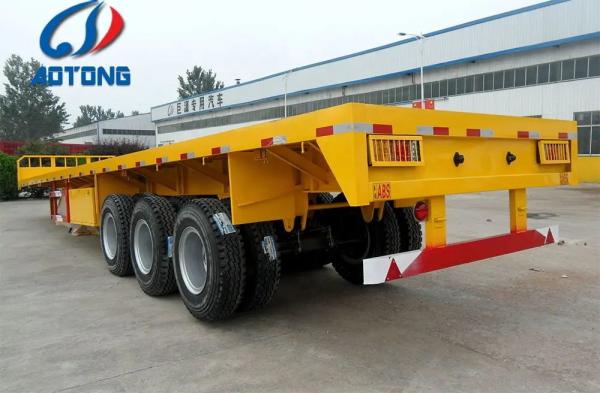 Customer Request Container Trailer 2 Axle 3 Axle 20FT 40 Ft Flat Bed Flatbed Trailer