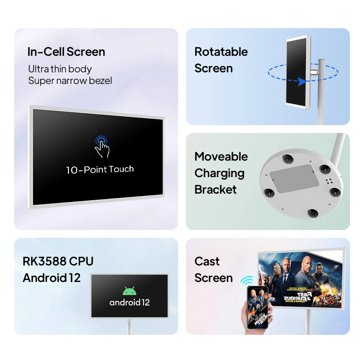 21.5 дюймовый Android сенсорный экран HD игровой планшет Smart TV портативные телевизоры