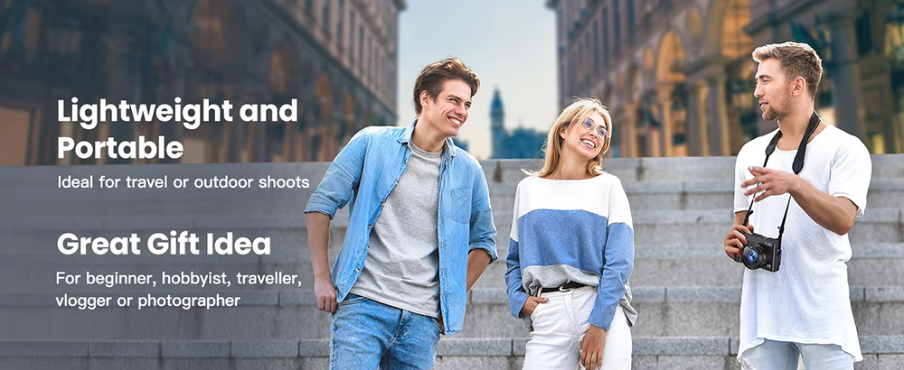 4K Digital Vlog Camera Flip Screen Autofocus Digital Camera With 48MP WiFi