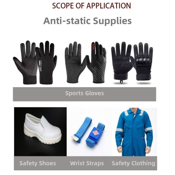 Противостатическая микроволоконная кожаная ткань Безопасность шерстяные туфли кожа гибкая