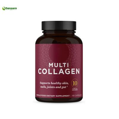 Customized Hydrolyzed Collagen Peptides Capsules 90pcs Stimulate Chondrocyte Synthesis