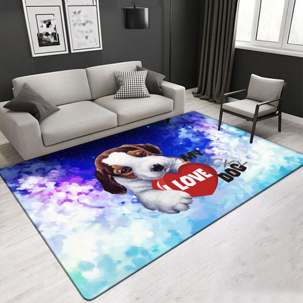Cute Puppies 3D Living Room Center Carpet Playroom Area Rugs 2*2.4m