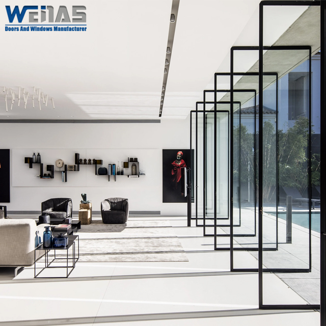 Unique Operation Interior Aluminum Pivot Door For Space Dividing