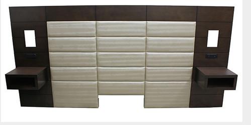 Luxury Twin Size Bed Headboard Solid Birch Wood Commercial Hotel Furniture