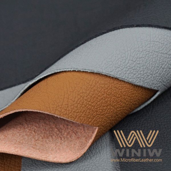 Automotive Soft Embossed Faux Leather Fabric Microfiber Customized Color