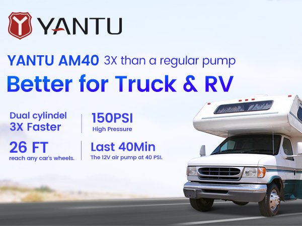 AM40 Double 40 Cylinder Portable 12V Electric Inflator for Car RV Tyre from Universal